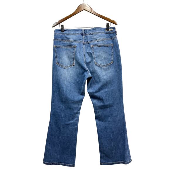 Pilcro and Letterpress High Rise Flare Cropped Jeans Button Fly size 32 - Picture 2 of 8